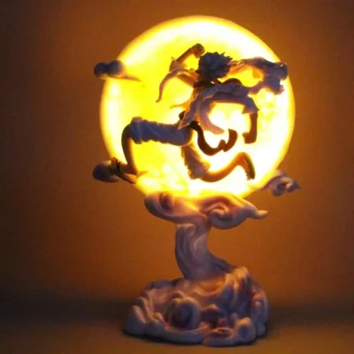 16cm One Piece Anime Figure Moon Nika Monkey D Luffy Gear 5 With Moon Light Action Figure Statue Model Collection Toys Gift