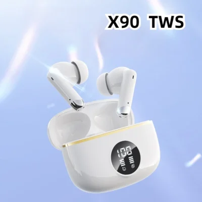 Original X90 Bluetooth Earphones TWS Wireless Headphones with LED Display Stereo Headset Touch Control Earbuds Noise Reduction