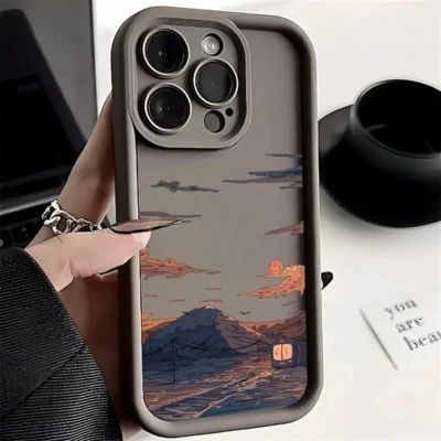 Landscape Mountain Cloud Cover For Samsung Galaxy S24 S22 Ultra Plus S21 FE A54 A15 A14 A35 A55 A32 A52 A34 5g S23 Ultra Case