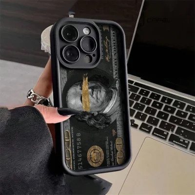 Dollar Bill Illustration Graphic Phone Case for IPhone 16 15 14 13 12 11 Pro Max Mini XR XS 7 8 Plus Soft Shockproof Back Cover