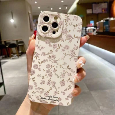 Vintage Rose Floral Flowers Soft Cover Case For Samsung Galaxy A56 A55 A35 A15 A54 A34 A53 A33 S25 S24 Ultra S23 S21 FE S22 Plus