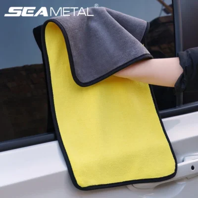 SEAMETAL Car Washing Towel 50x100cm 400GSM Microfiber Clean Towels High Water Absorption Double-Sided Soft Car Wash Drying Cloth