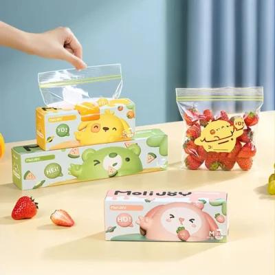 10/20/30Pcs Fresh Keeping Bag For Vegetable Fruit Storage Kitchen Food Freezing Preservation Zipper Sealed Bags