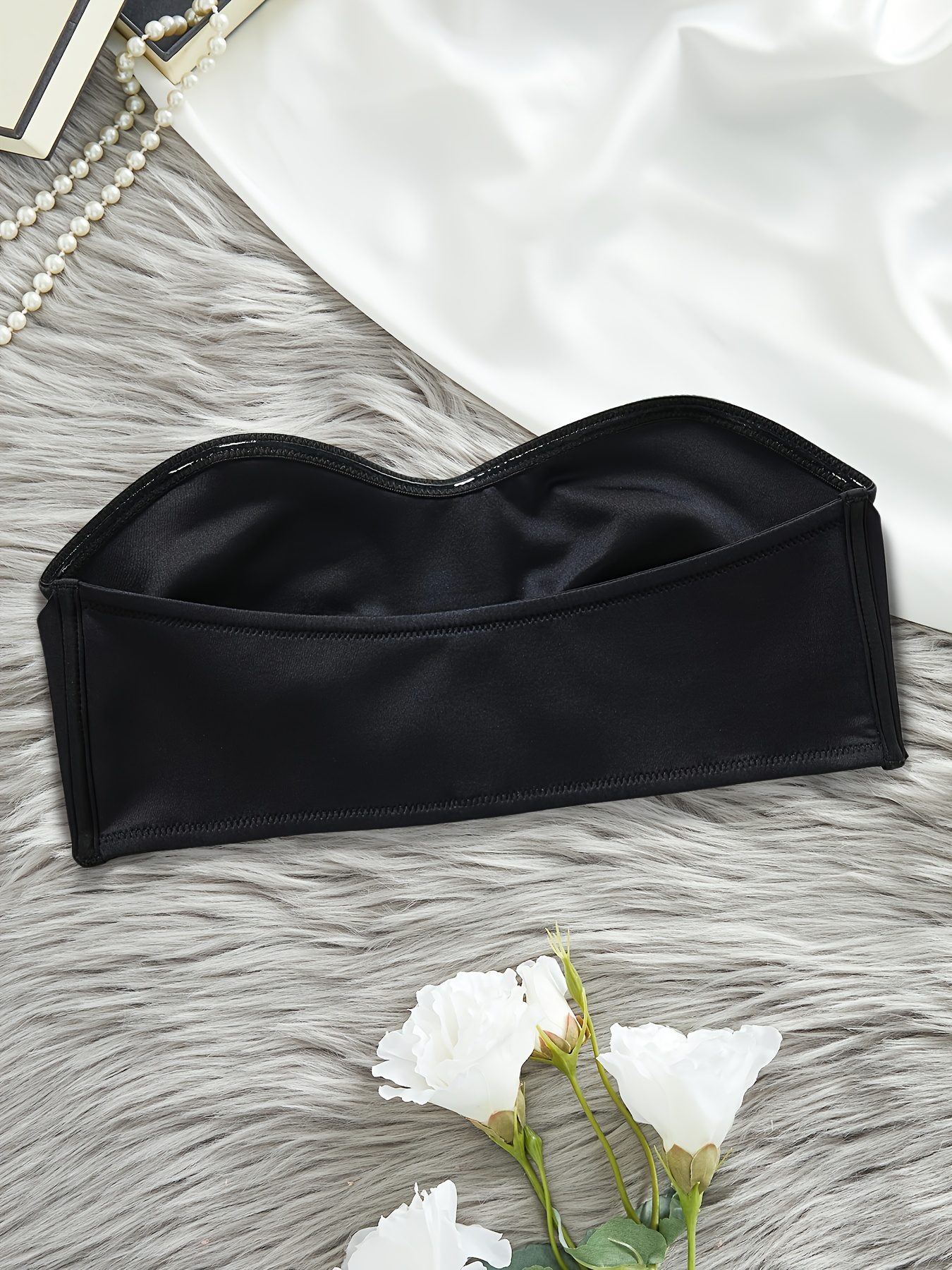 [Strapless Front Buckle Bra] Front Buckle Strapless Bra, Wireless Non Padded Bandeau Bra, Women's Lingerie & Underwear