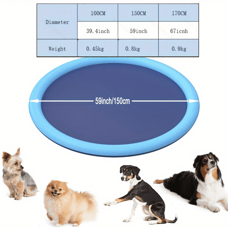 Pet Spray Pad, Dog Bath Pool, Thickened Durable Bathing Tub Pet Summer Outdoor Water Toys