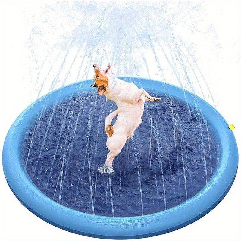Pet Spray Pad, Dog Bath Pool, Thickened Durable Bathing Tub Pet Summer Outdoor Water Toys
