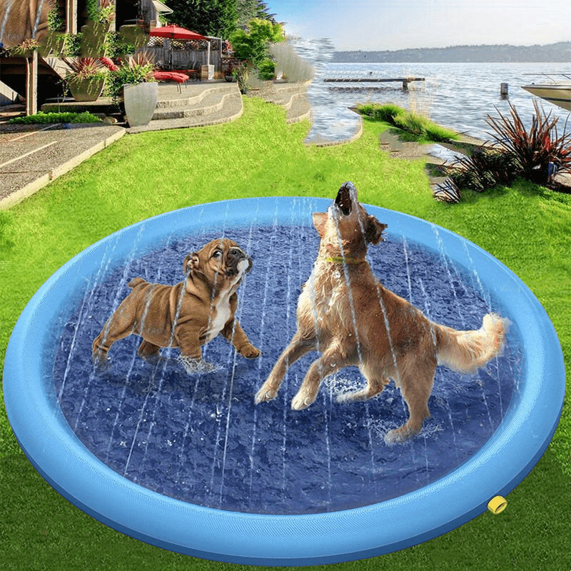 Pet Spray Pad, Dog Bath Pool, Thickened Durable Bathing Tub Pet Summer Outdoor Water Toys