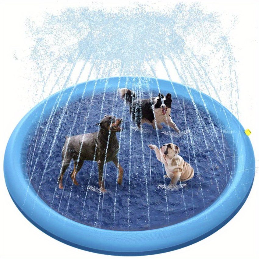 Pet Spray Pad, Dog Bath Pool, Thickened Durable Bathing Tub Pet Summer Outdoor Water Toys
