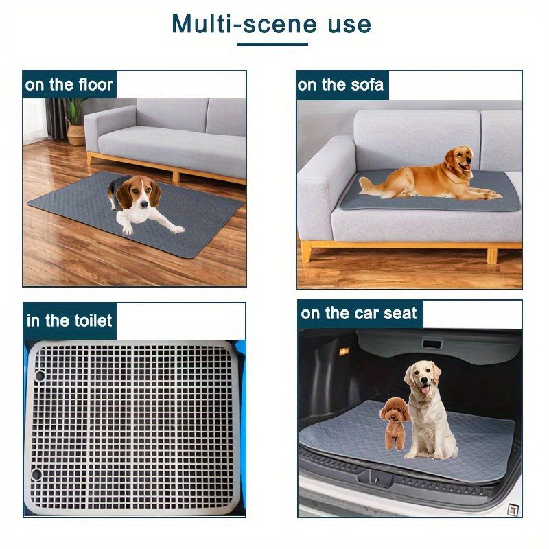 Washable & Reusable Pet Pee Pads - 4-Layer Training Mats for Dogs & Cats, Non-Slip, Easy to Clean - Ideal for Indoor & Outdoor Use