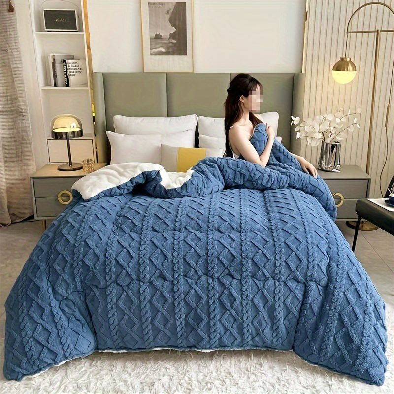 [Thick and Warm Comforter] Luxurious Taffeta Comforter - Soft, Thick, and Warm for All Seasons - Machine Washable, Perfect for Bedroom, Guest Room, and Hotel Use