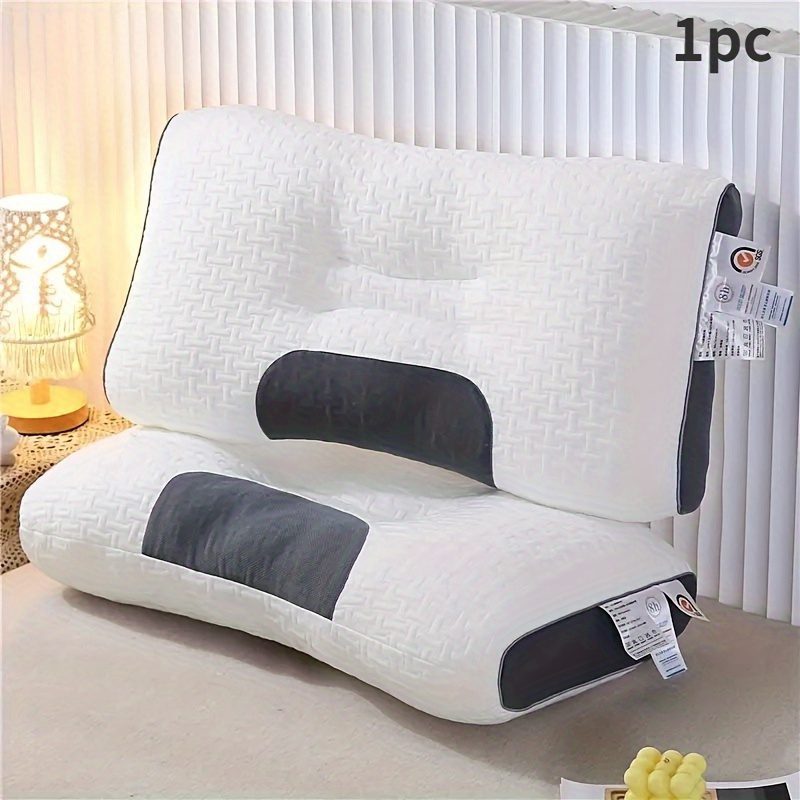 Comfortable Breathable Pillow - Honeycomb & Waffle Pattern Massage Core, Moisture-Wicking Polyester Cover, Machine Washable for Bedroom and Living Room Decor