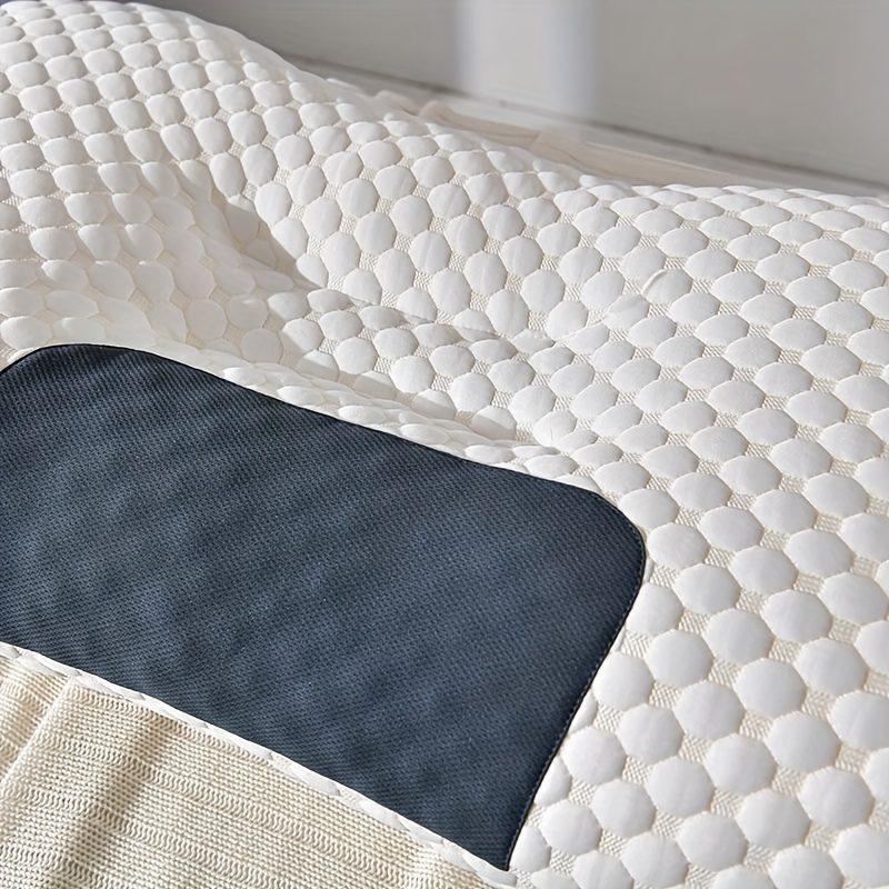 Comfortable Breathable Pillow - Honeycomb & Waffle Pattern Massage Core, Moisture-Wicking Polyester Cover, Machine Washable for Bedroom and Living Room Decor