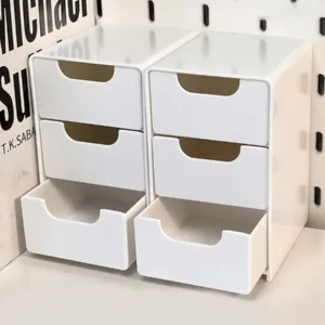 Mini Desktop Organizer Storage Box With Drawers For Earrings, Rings, Necklaces, Bracelets, Jewelry, Lipstick,Cosmetics