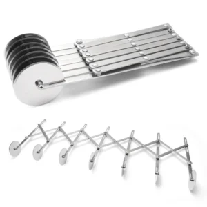Stainless Steel Dough Divider 3/5/7 Wheel Cutter Flexible Roller Blade Dough Knife Noodle Pizza Pastry Peeler Baking Pan Tool