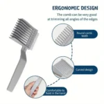 1PC Professional Long Handle Hair Cutting Clipper Comb for Men - Quality Cuts, Oil Head, Caliper, Sideburn Pushing - Image 4