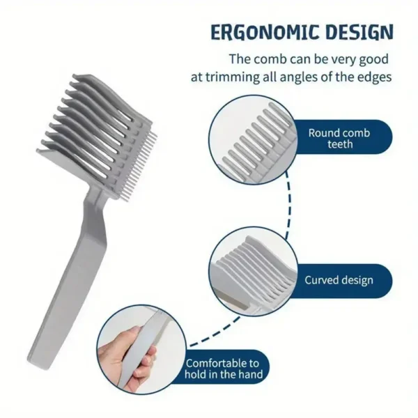 1PC Professional Long Handle Hair Cutting Clipper Comb for Men - Quality Cuts, Oil Head, Caliper, Sideburn Pushing - Image 4