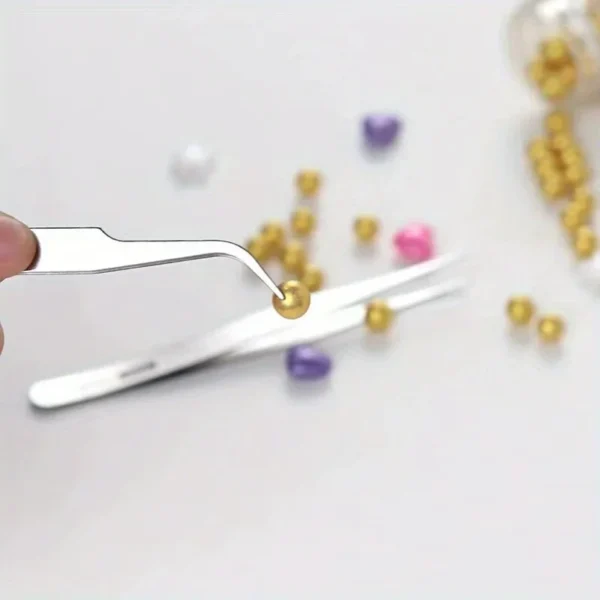 6-piece stainless steel tweezers Ts-15 succulent plant DIY elbow tweezers gooi tweezers set - Image 6