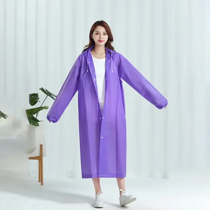 kf-S0097f2f3064644a09cf4b5574199c86fA 1pc Hooded Rain Coat Women Men Impermeable Thickened Waterproof Tourism Outdoor Hiking Rain Poncho Outdoor Products - Image 1