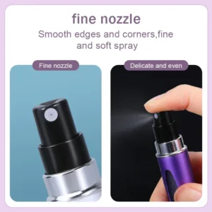 5pcs 5ml Mini Refillable Perfume Atomizer Aluminum Perfume Bottle Portable Perfume Spray Bottle Travel Parfume Mini Bottle