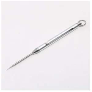 Portable Titanium Toothpicks Pocket Toothpicks Keychain Silver with Metal Toothpick Holder for Outdoor Picnic Camping Accessorie