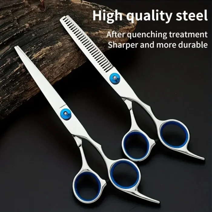 kf-S056d4e2f9de9442490b3f1ed29c08527R Hairdressing Scissors Stainless Steel Professional Hairdressing Scissors Cutting Thinning Scissors Barber Shear Home Salon - Image 4