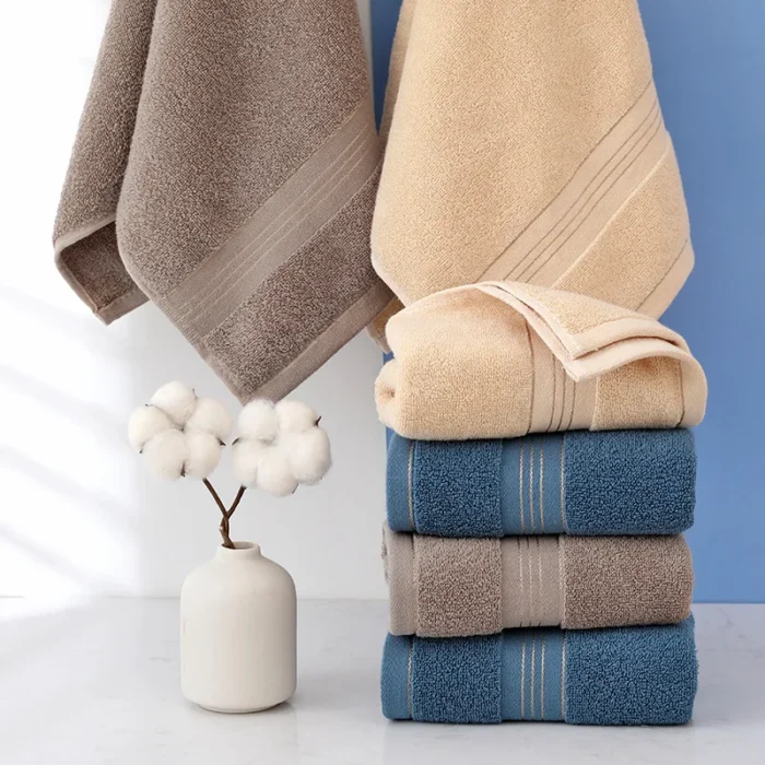 kf-S071fa3b05bdc4d219da54364073d1a87b Thickened Cotton Towel With Strong Water Absorption Universal Towel For Adults And Children Solid ColorSkin Friendly Towel - Image 3