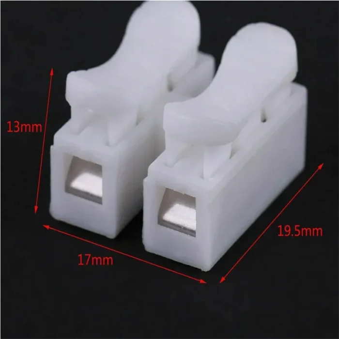 20pcs CH2 Spring Quick Wire Connectors Cable Clamps Terminal Block LED Strip Light Replace Electrical Tapes Cable Clamp Tools - Image 6