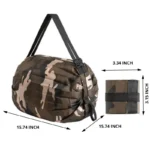 1pc Foldable Shopping Bag Eco-friendly Waterproof Portable Storage Bag Large Capacity Handbag Oversized Storage Bag For Travel - Image 5