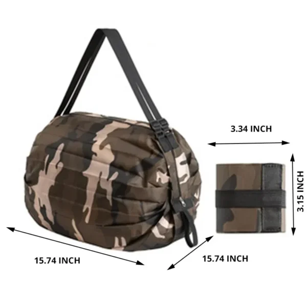 1pc Foldable Shopping Bag Eco-friendly Waterproof Portable Storage Bag Large Capacity Handbag Oversized Storage Bag For Travel - Image 5