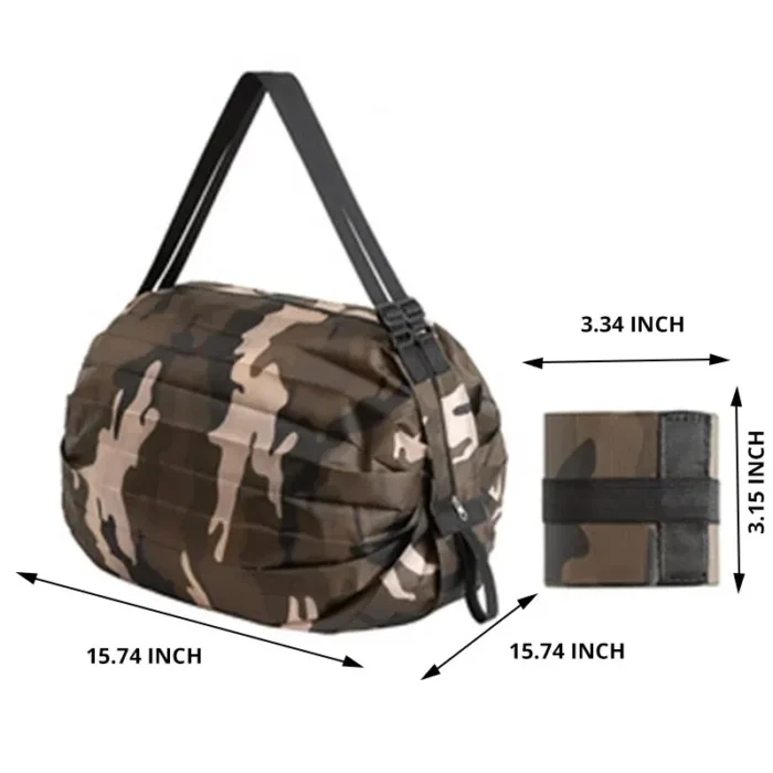 kf-S098b6cb78f704db69dc97125798929236 1pc Foldable Shopping Bag Eco-friendly Waterproof Portable Storage Bag Large Capacity Handbag Oversized Storage Bag For Travel - Image 5