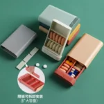 1 Pcs 6 Grids Rectangle Medicine Box Pill Box Vitamins Container Travel Pills Case Storage Capsules Tablets Fish Oils Plastic Bo - Image 2