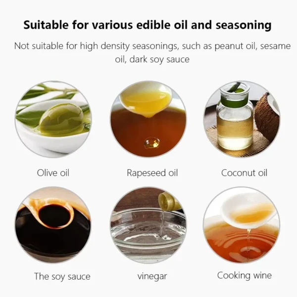 1pc Black Transparent Kitchen Oil Bottle Cooking Oil Spray Olive Oil Bottle Fitness Barbecue Spray Oil Dispenser - Image 3