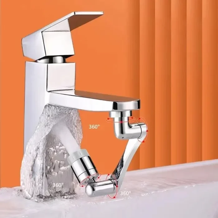 kf-S0be4ed9a33794f14aadaa867c2818fd01 New Universal Rotation Extender Faucet Aerator Plastic Splash Filter Kitchen Tap Washbasin Faucets Bubbler Nozzle Robotic Arm - Image 4