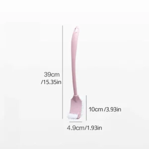 Multi-function Double Head Clean Toilet Brush Soft Hair Plastic Curved Brush Bathroom Cleaning Long Handle Corner Brush
