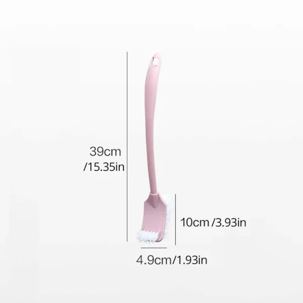 Multi-function Double Head Clean Toilet Brush Soft Hair Plastic Curved Brush Bathroom Cleaning Long Handle Corner Brush - Image 6