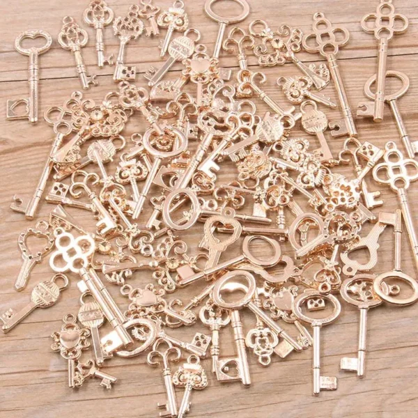 50g/pack Key Charms Bracelets Necklace Craft Metal Pendant For Jewelry Making DIY Supplies Small Business Supplies - Image 5