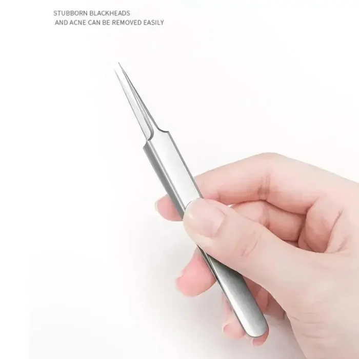 kf-S0c890e79847c42f6b866f8036a50aea43 11Pcs Ingrown Hair Tweezers Acne Blackhead Removal Needles Black Dots Cleaner Pore Cleaner Deep Cleansing Face Skin Care Tools - Image 2
