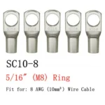 20PCS 4-25mm Assortment Tinned Copper Lugs Ring Crimp Terminals Battery Wire Welding Cable Connectors Kit