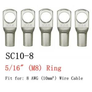 20PCS 4-25mm Assortment Tinned Copper Lugs Ring Crimp Terminals Battery Wire Welding Cable Connectors Kit