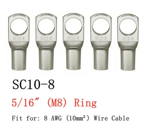 20PCS 4-25mm Assortment Tinned Copper Lugs Ring Crimp Terminals Battery Wire Welding Cable Connectors Kit - Image 3