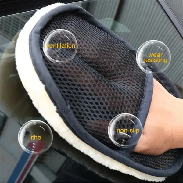 1 Pcs Good Microfiber Wool Soft Auto Car Washing Glove Cleaning Car Cleaning Glove Motorcycle Washer Care Car Paint - Image 3