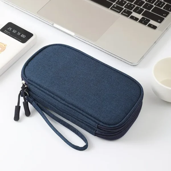 1pc Pink/Grey/Black/Navy Travel Portable Digital Product Storage Bag USB Data Cable Organizer Headset Charging Treasure Box Bag - Image 5