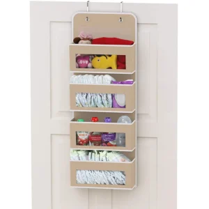 1pc Four-layer Storage Bag Door Hanging Fabric Organizer Bag For Sundries Items Underwear Socks