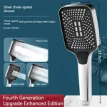 Adjustable Shower Head 3 Mode Rainfall Shower Large Flow Showerhead High Pressure Water Saving Shower Mixer Bathroom Accessories - Image 3