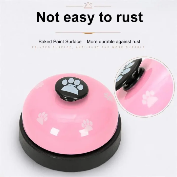 kf-S11216a085e1c4dd89c0e7afa466fd328J 1pc Pet Toy Training Dinner Small Bell Footprint Dog Toys for Teddy Puppy Pet Call Puppy Accessories Pet Toys - Image 3