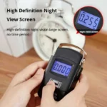 1pc Black 50kg Portable Electronic Portable Luggage Scale LCD Digital Display Screen Express Delivery Scale Hook Mini Scale - Image 2