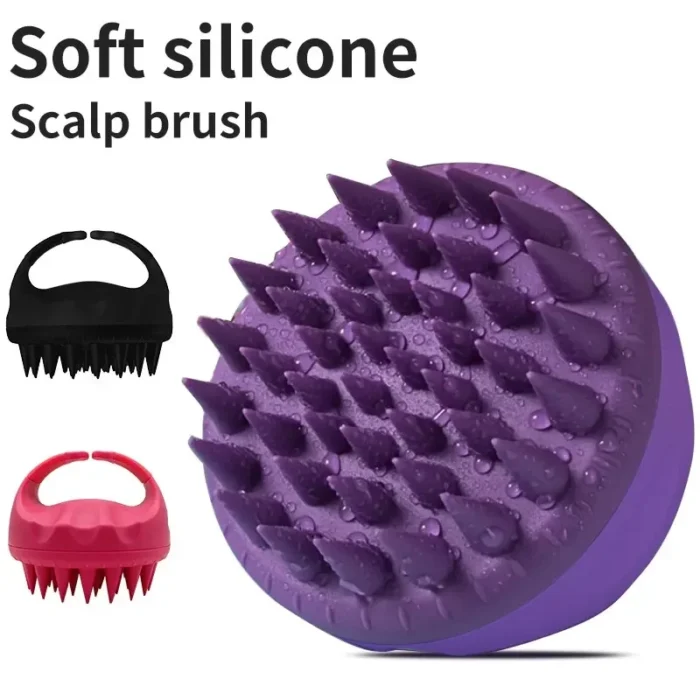 Scalp Scrubber Shampoo Brush Massager Clean Scalp Comb With Handle Hair Washing Brush Scalp Exfoliator Brush Head Scrubber Tools - Image 1