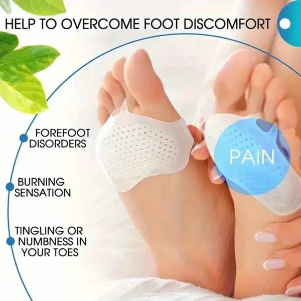 kf-S12e2db27ff6c44aa8d9b3f41f882a7d4R Silicone Forefoot Insoles Women's Foot Protectors Anti-slipHoneycomb Half Size Forefoot Pads High Heels Anti Wear Foot - Image 1