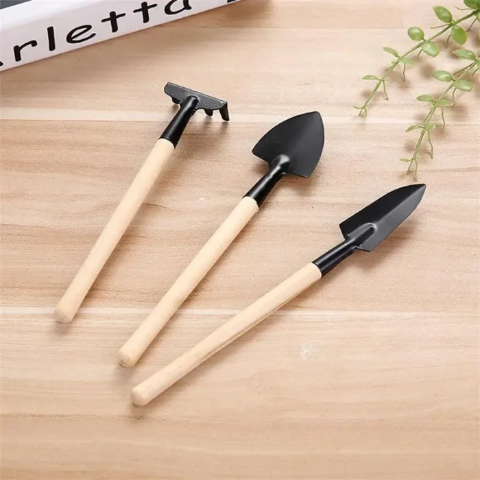 kf-S13871a7a8b02417faacc6e1538c90d9bk Gardening Tools Three-Piece Set Mini Garden Tools Multi-Function Shovel Harrow Shovel Household Plant Pine Soil Shovel - Image 4