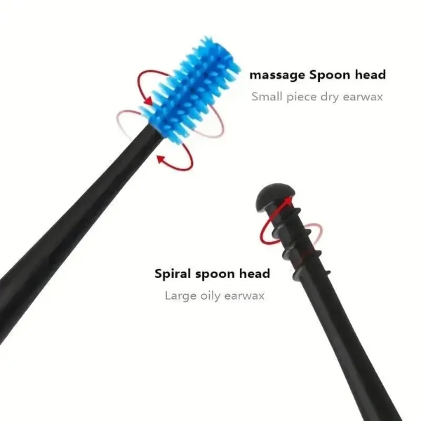2pc Spiral Ear Spoon, Double Headed Rotating Ear Digging Spoon, EarPicking Tool, Double-Ended Earpick, Clean Ear Safety - Image 5